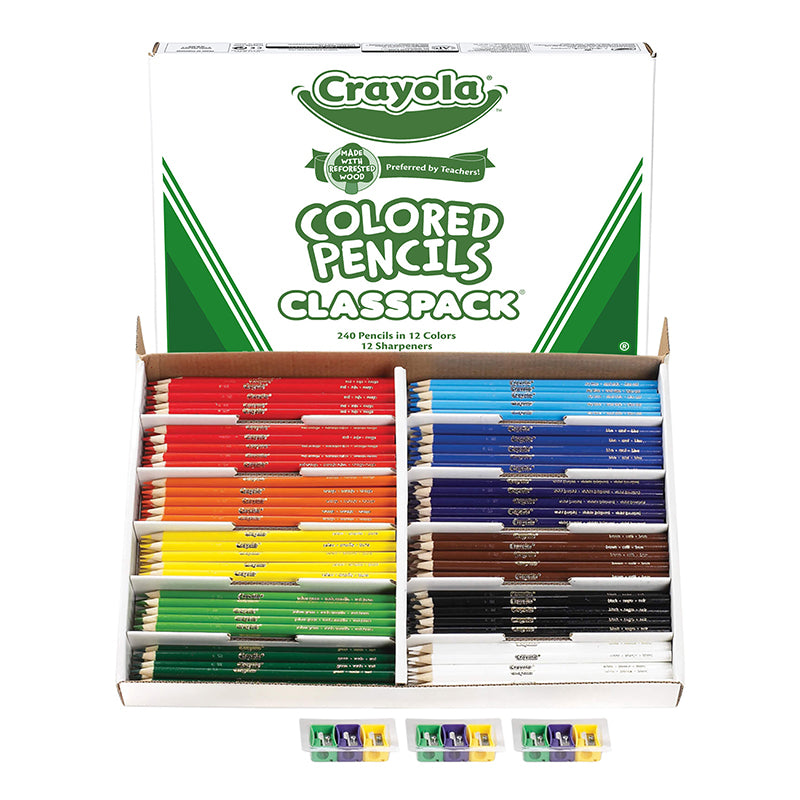 COLORED PENCILS 240 CT CLASSPACK 12