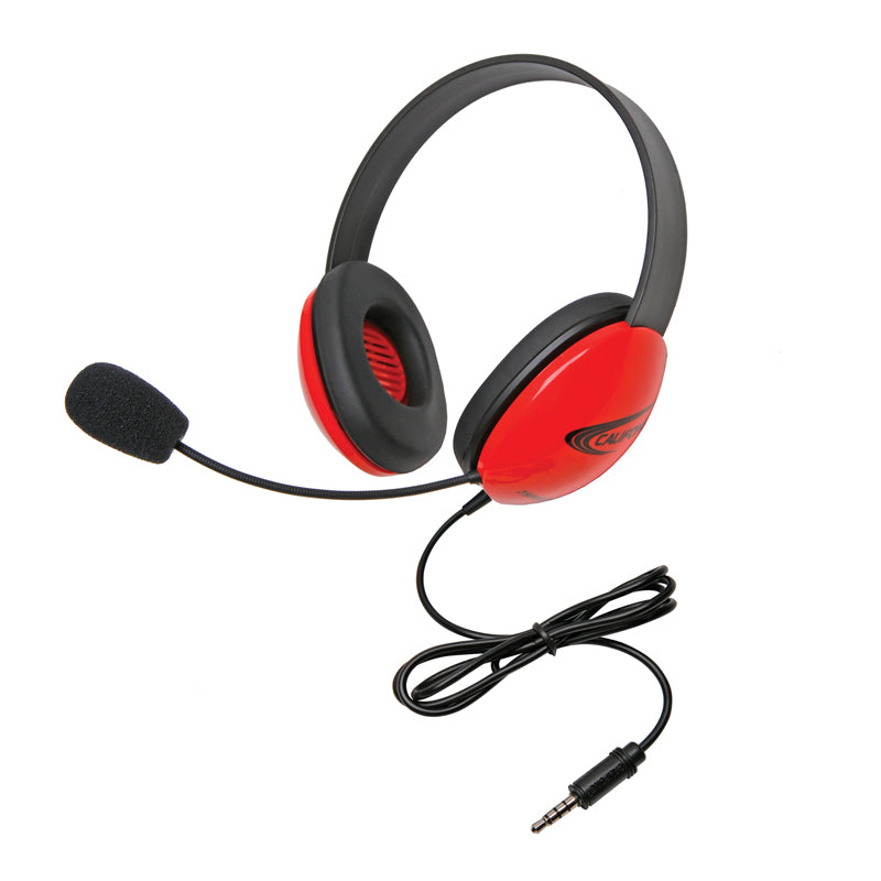 HEADSETS W/ SINGLE 35MM PLUGS RED