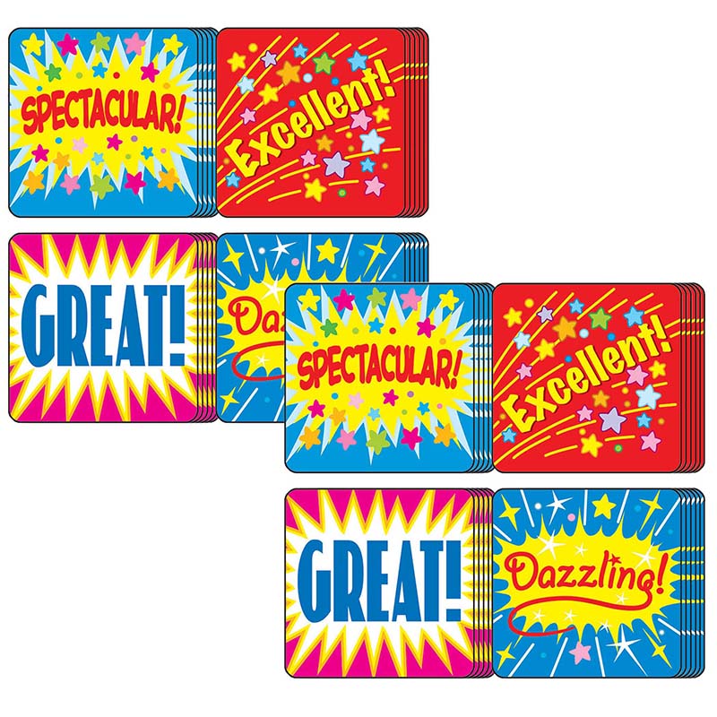 (12 PK) STICKERS POSITIVE WORDS