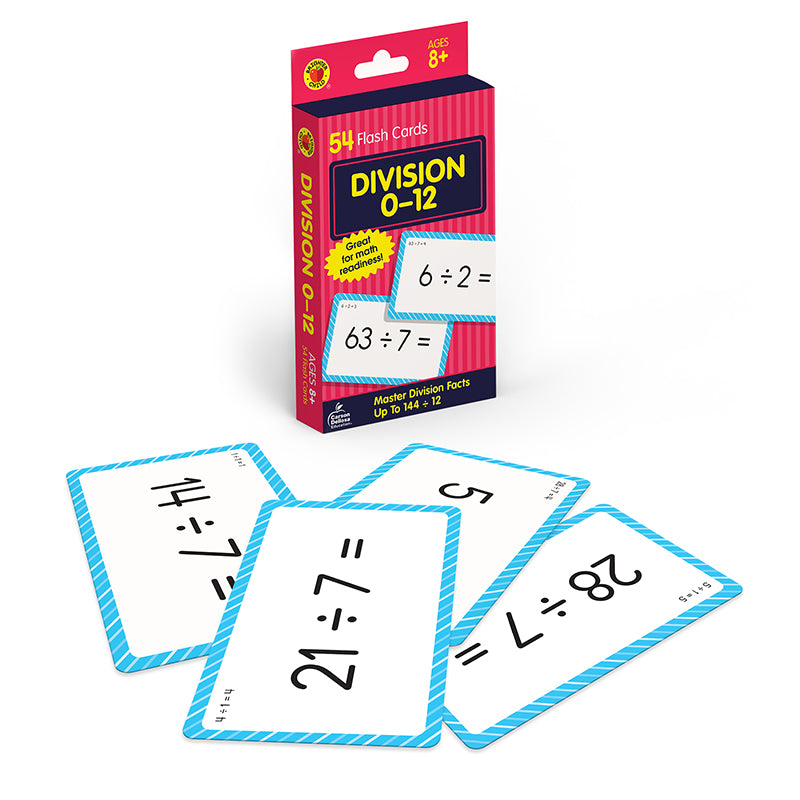 DIVISION 0 TO 12 FLASH CARDS