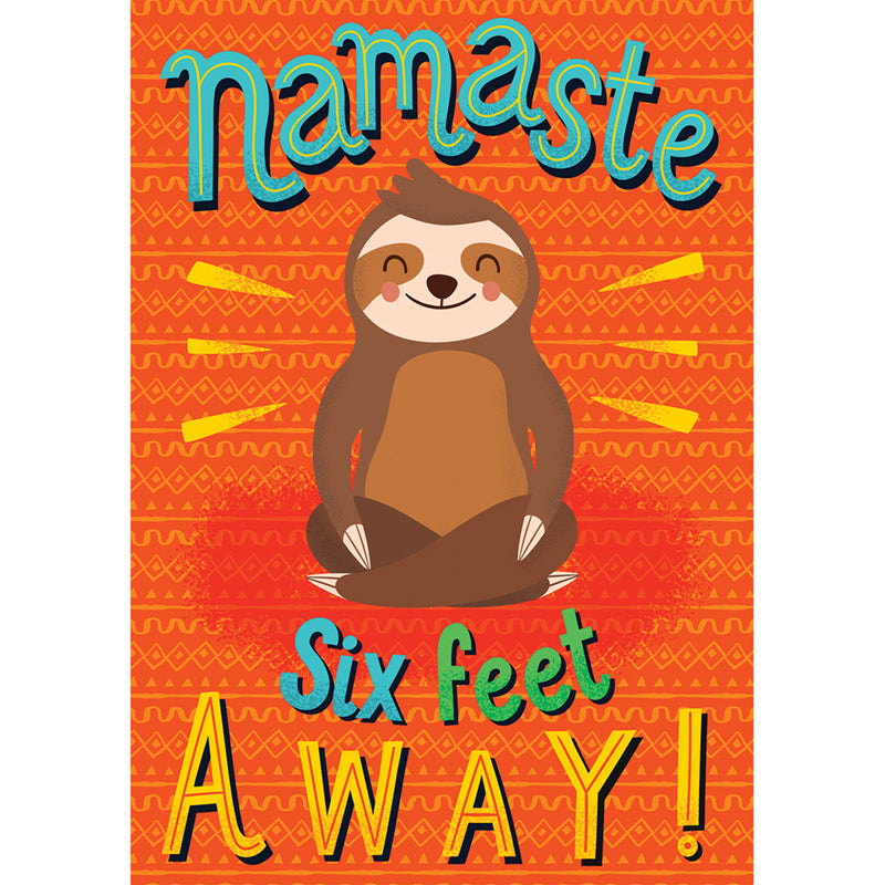 NAMASTE SIX FEET AWAY POSTER