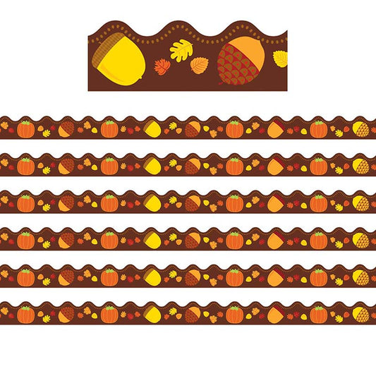 (6 PK) ACORNS & PUMPKINS SCALLOPED