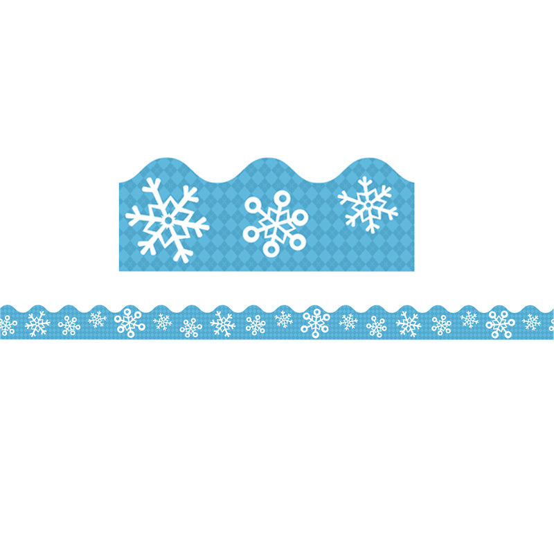 SNOWFLAKES SCALLOPED BORDER