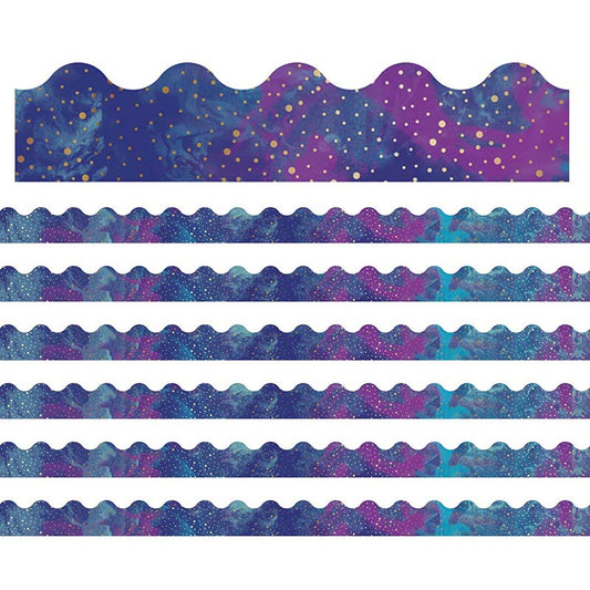 (6 PK) GALAXY SCALLOPED BORDERS