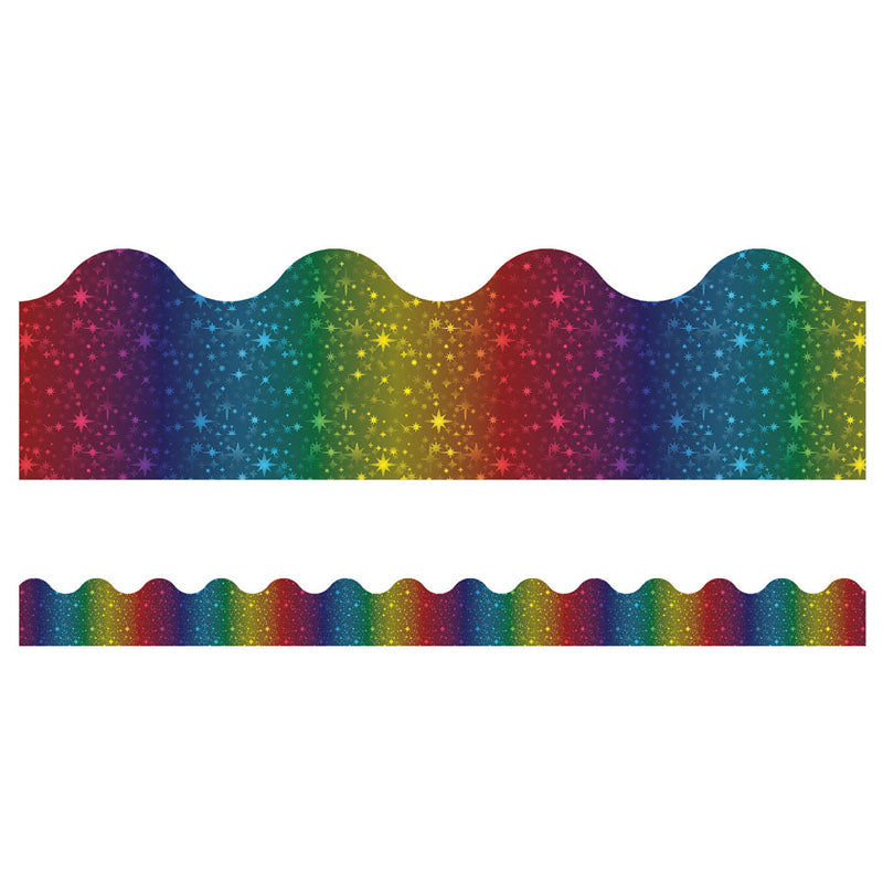 RAINBOW FOIL SCALLOPED BORDERS