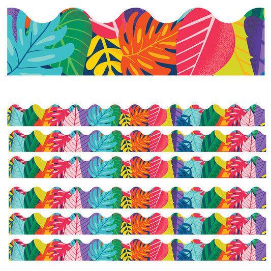 (6 PK) COLORFUL LEAVES SCALLOPED