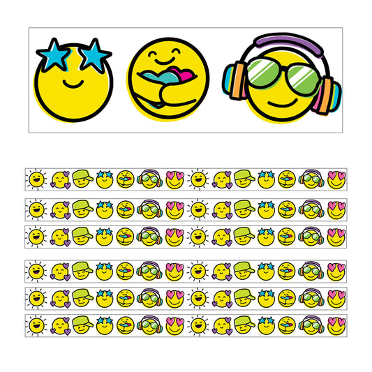 (6 PK) SMILEY FACES STRAIGHT