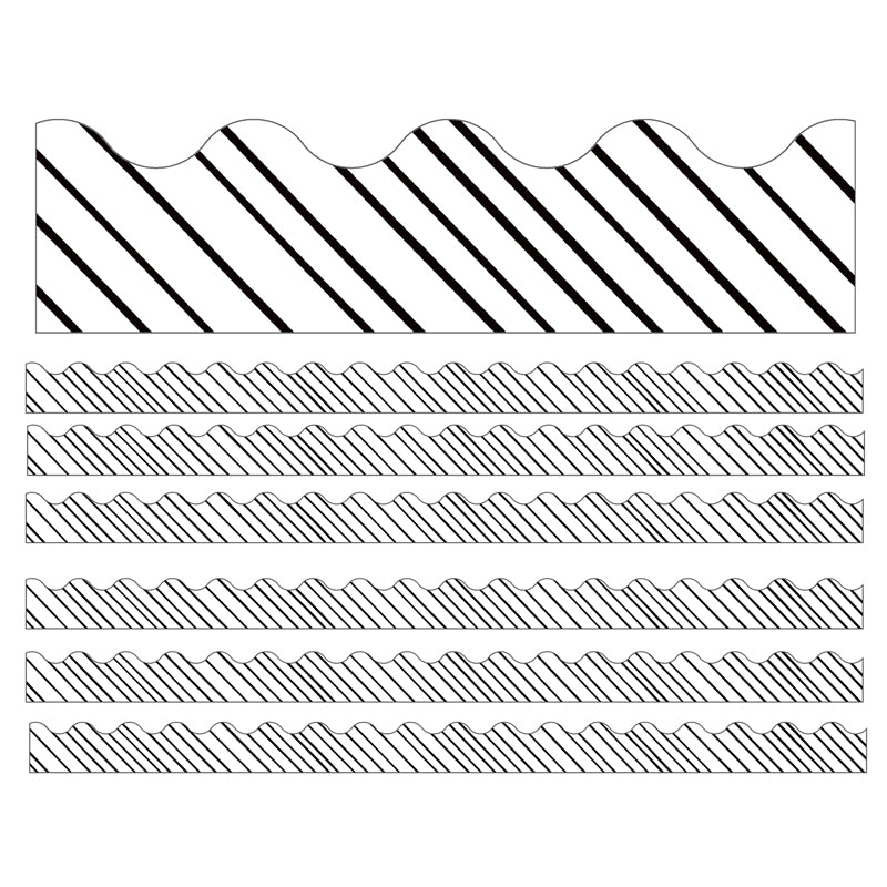 (6 PK) BLACK & WHITE STRIPES