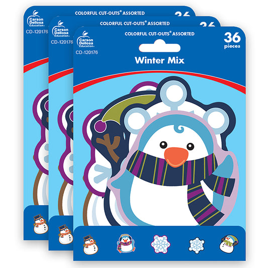 (3 PK) WINTER MIX CUT OUTS