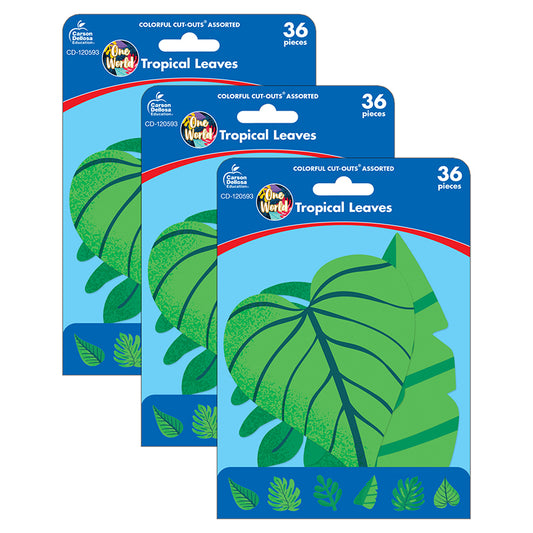 (3 PK) ONE WORLD TROPICAL LEAVES