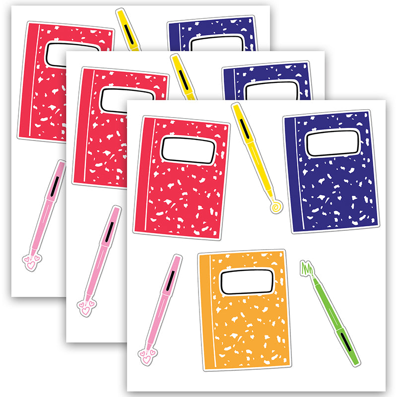 (3 PK) NOTEBOOKS AND PENS CUT-OUTS