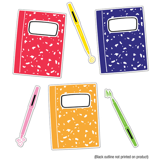 NOTEBOOKS AND PENS CUT-OUTS