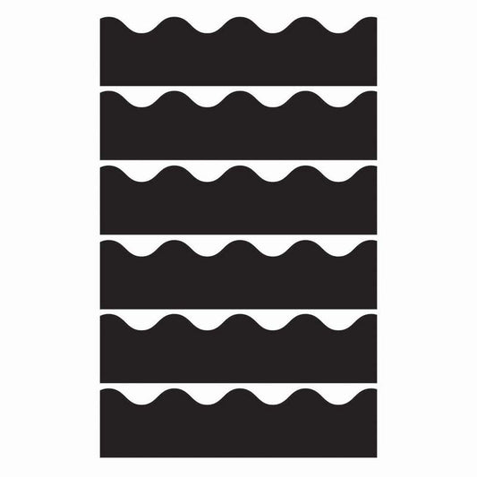 (6 PK) BORDER BLACK SCALLOPED