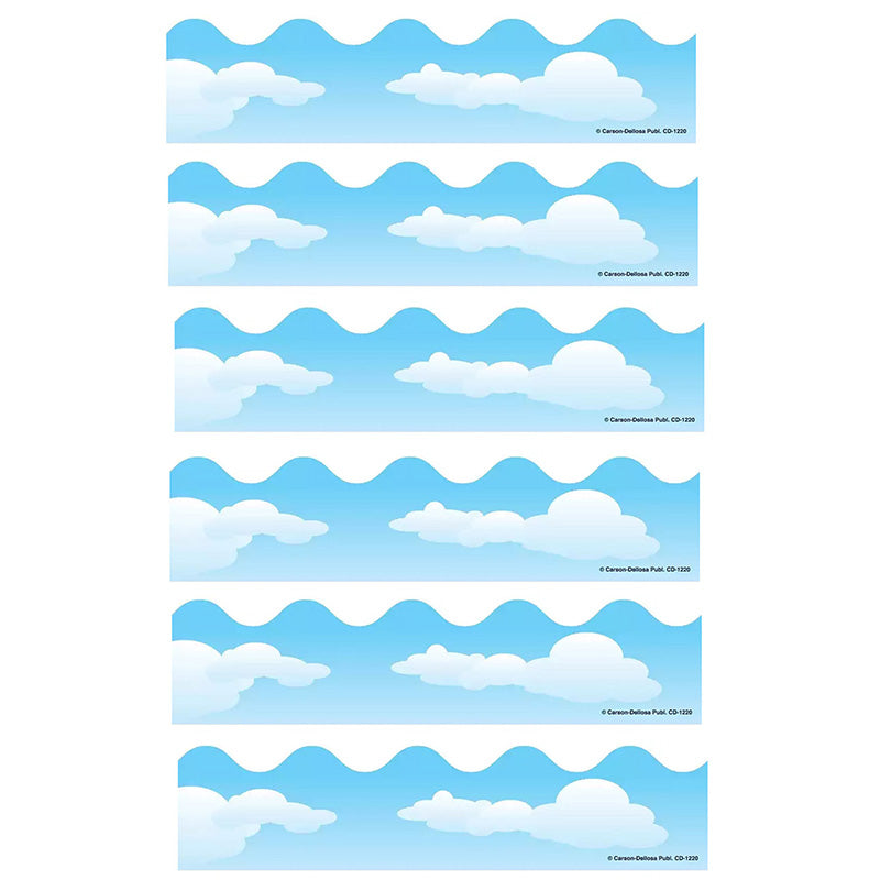 (6 PK) BORDER CLOUDS SCALLOPED