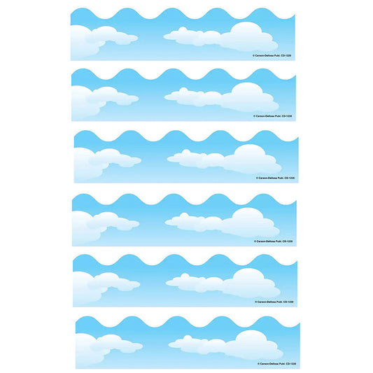 (6 PK) BORDER CLOUDS SCALLOPED