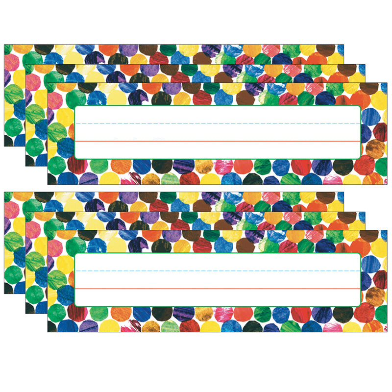 (6 PK) ERIC CARLE DOTS NAME PLATES