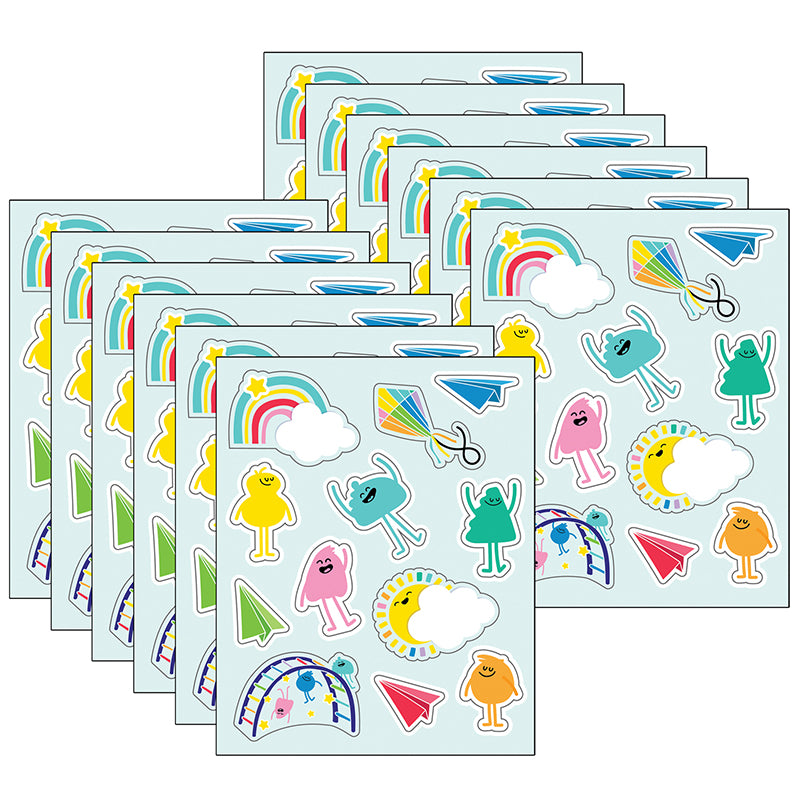 (12 PK) HAPPY PLACE SHAPE STICKERS