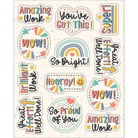 WE BELONG MOTIVATORS SHAPE STICKERS