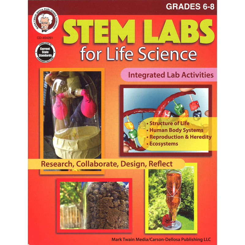 STEM LABS  LIFE SCIENCE BOOK GR 6-8