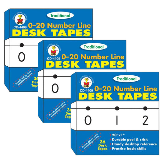 (3 PK) DESK TAPES TRADITIONAL