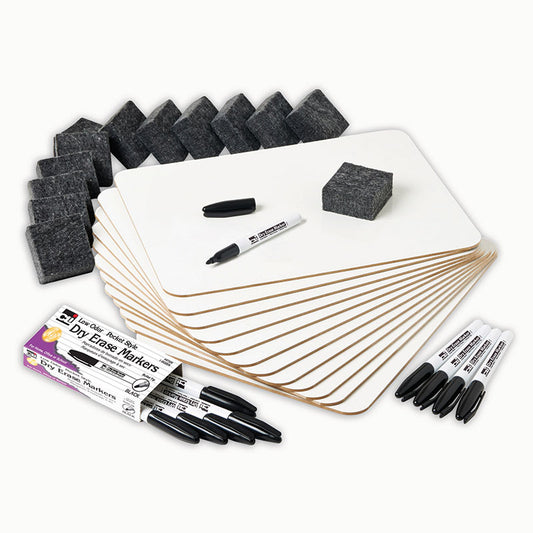 DRY ERASE LAPBOARD CLASS PACK 12PK