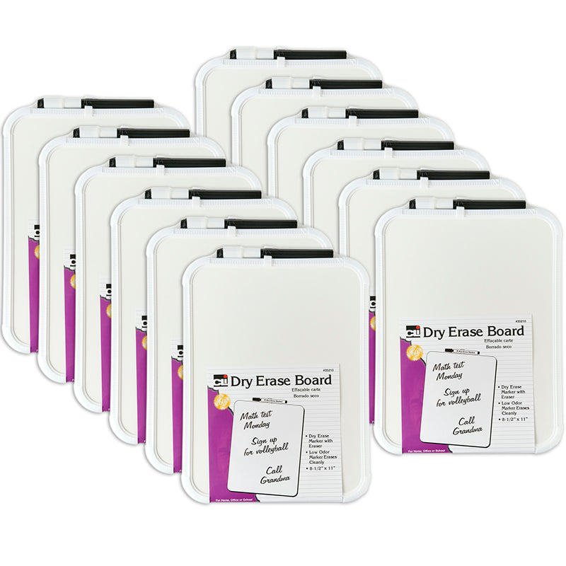 DRY ERASE BOARDS WITH FRAMES 12PK