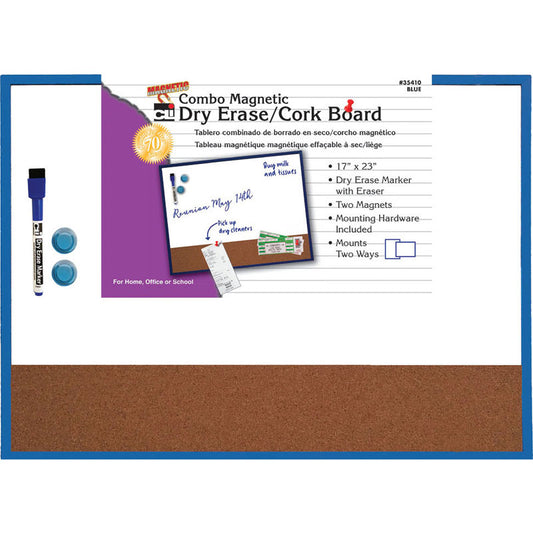MAGNETIC DRY ERASE W/ CORK BOARD