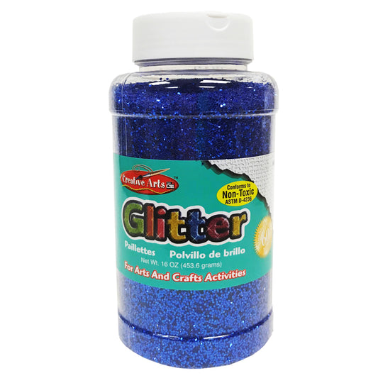 GLITTER 16 OZ BOTTLE  BLUE