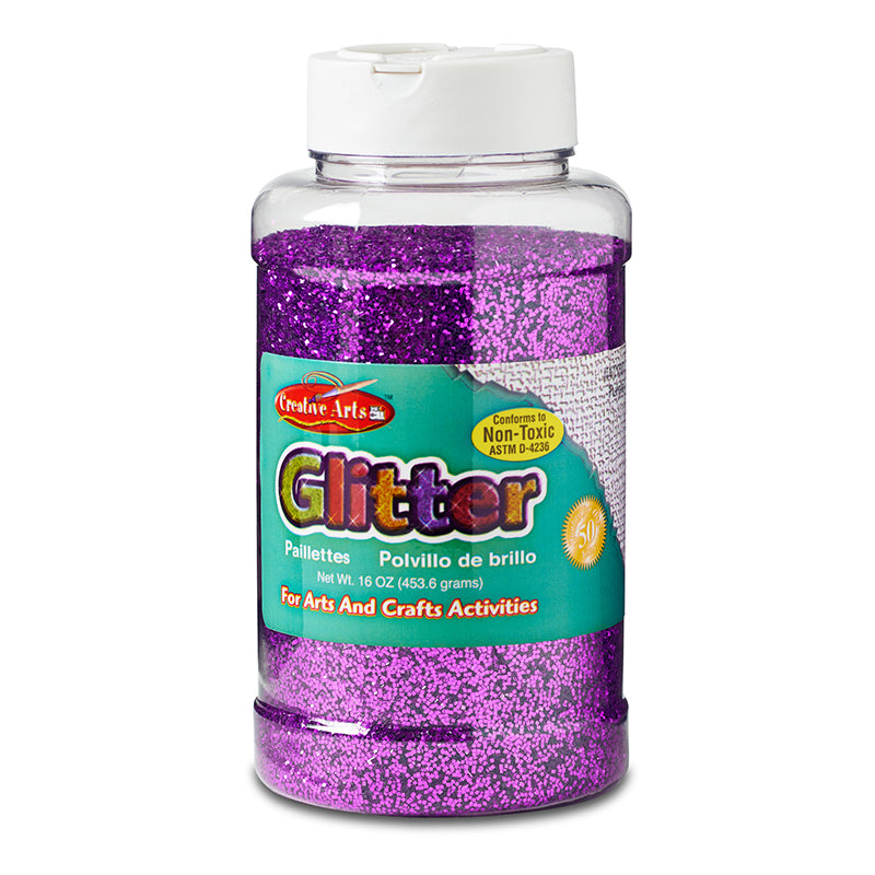 GLITTER 16 OZ BOTTLE PURPLE