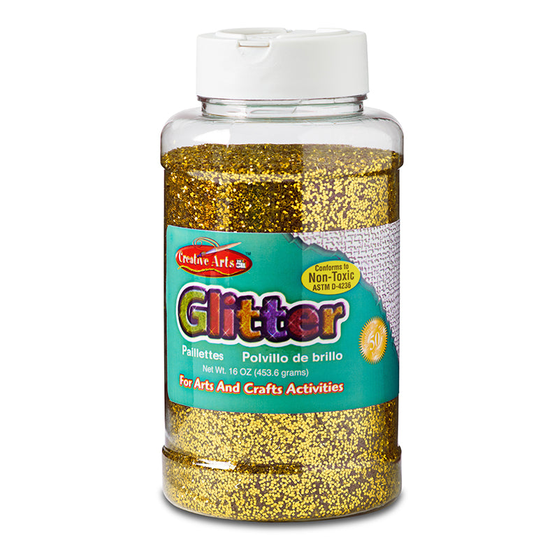 GLITTER 16 OZ BOTTLE GOLD