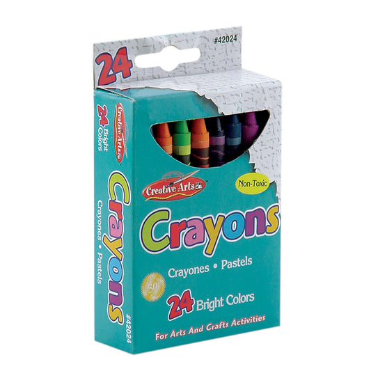 CRAYONS ASSORTED COLORS 24/BX