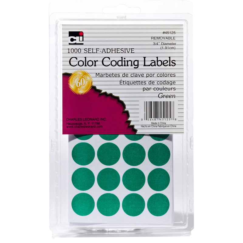 COLOR CODING LABELS GREEN