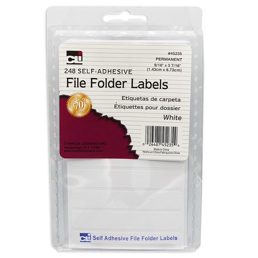 FILE FOLDER LABELS WHITE