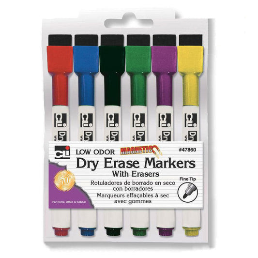 MAGNETIC DRY ERASE MARKERS W ERASER
