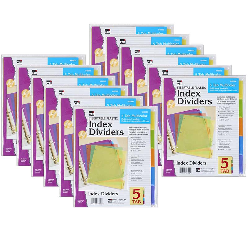 (12 EA) 5 TAB INDEX DIVIDERS