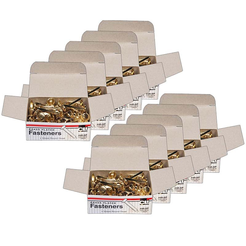 (10 BX) BRASS PAPER FASTENERS 1IN