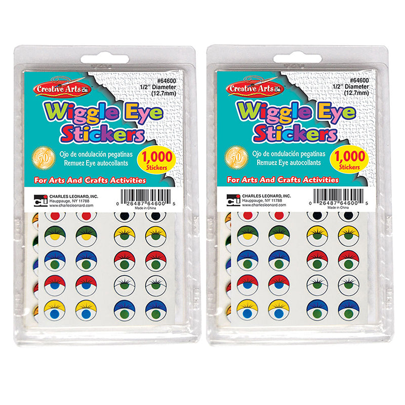 (2 PK) WIGGLE EYES STICKERS ASSTD