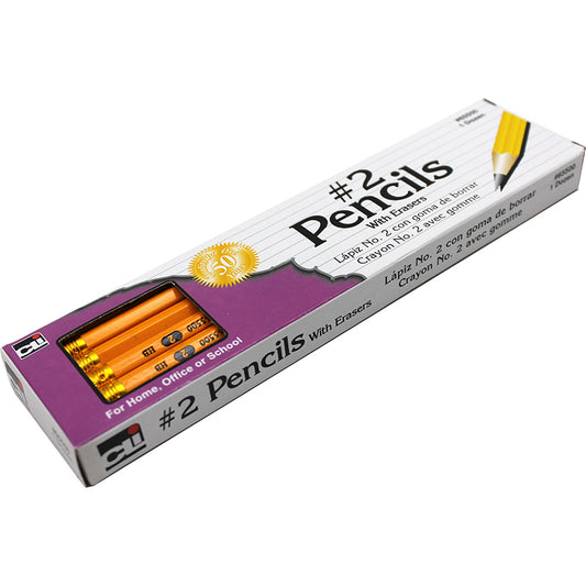 BOX OF 12 NO 2 PENCIL UNSHARPENED