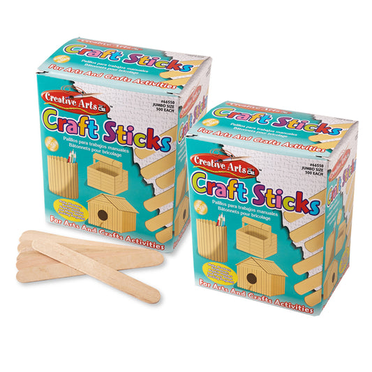 (2 BX) CRAFT STICKS JUMBO SIZE 500