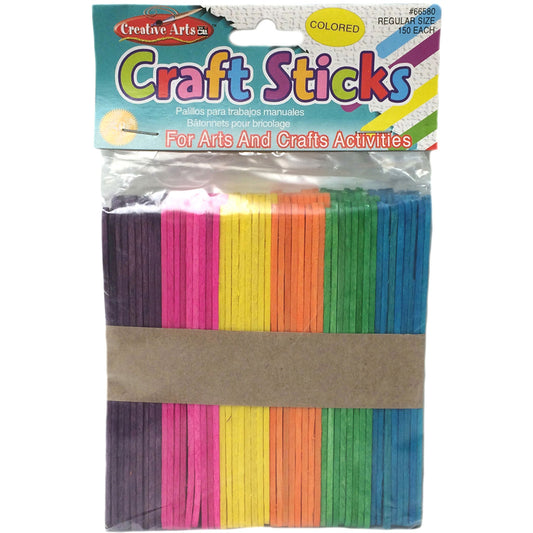 CRAFT STICKS REGULAR SIZE COLORED