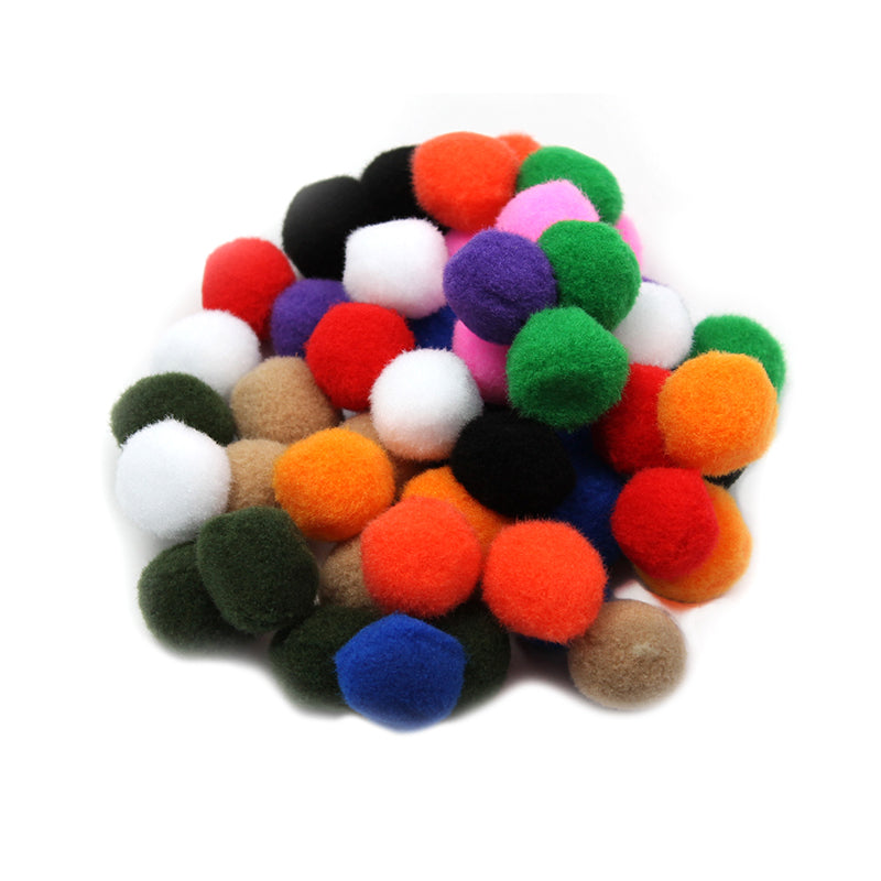 POM POMS 1IN ASST COLORS 50CT