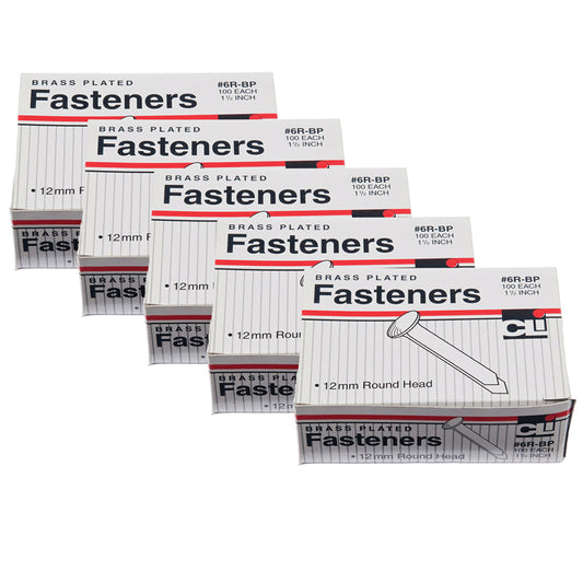 (5 BX) BRASS PAPER FASTENERS 1.5IN