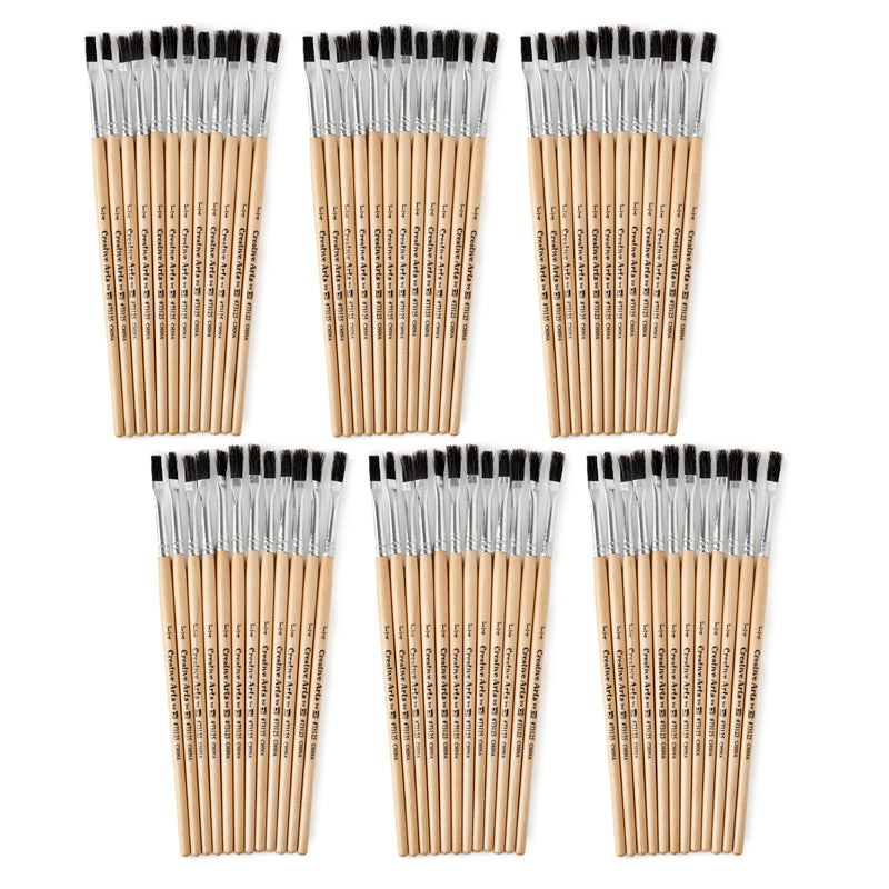 (6 PK) BRUSHES STUBBY EASEL FLAT