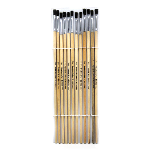 BRUSHES EASEL FLAT 1/4IN BRISTLE