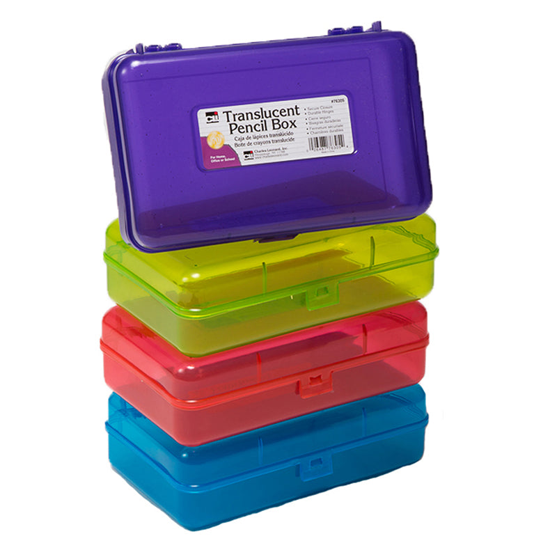 PENCIL BOX TRANSLUCENT COLORS VARY