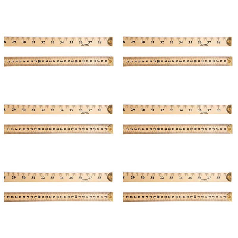 (6 EA) RULER METER STICK W/METAL