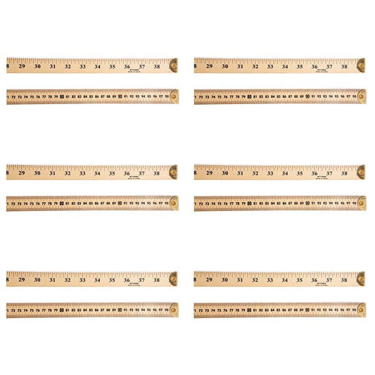 (6 EA) RULER METER STICK W/METAL