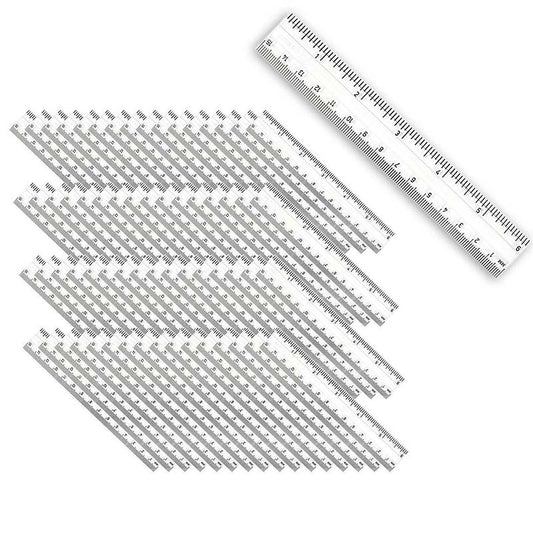 (48 EA) CLEAR PLASTIC 6IN RULER