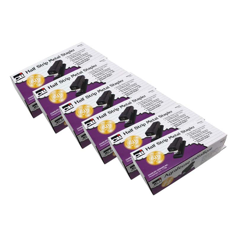 (6 EA) METAL STAPLERS HALF STRIP