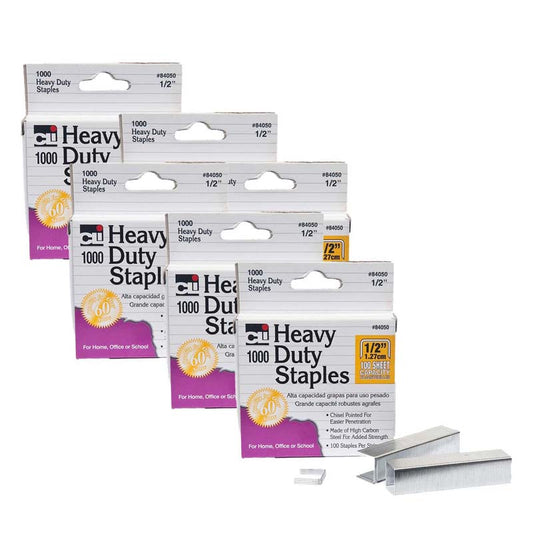 (6 EA) EXTRA HVY DUTY STAPLES 1/2IN